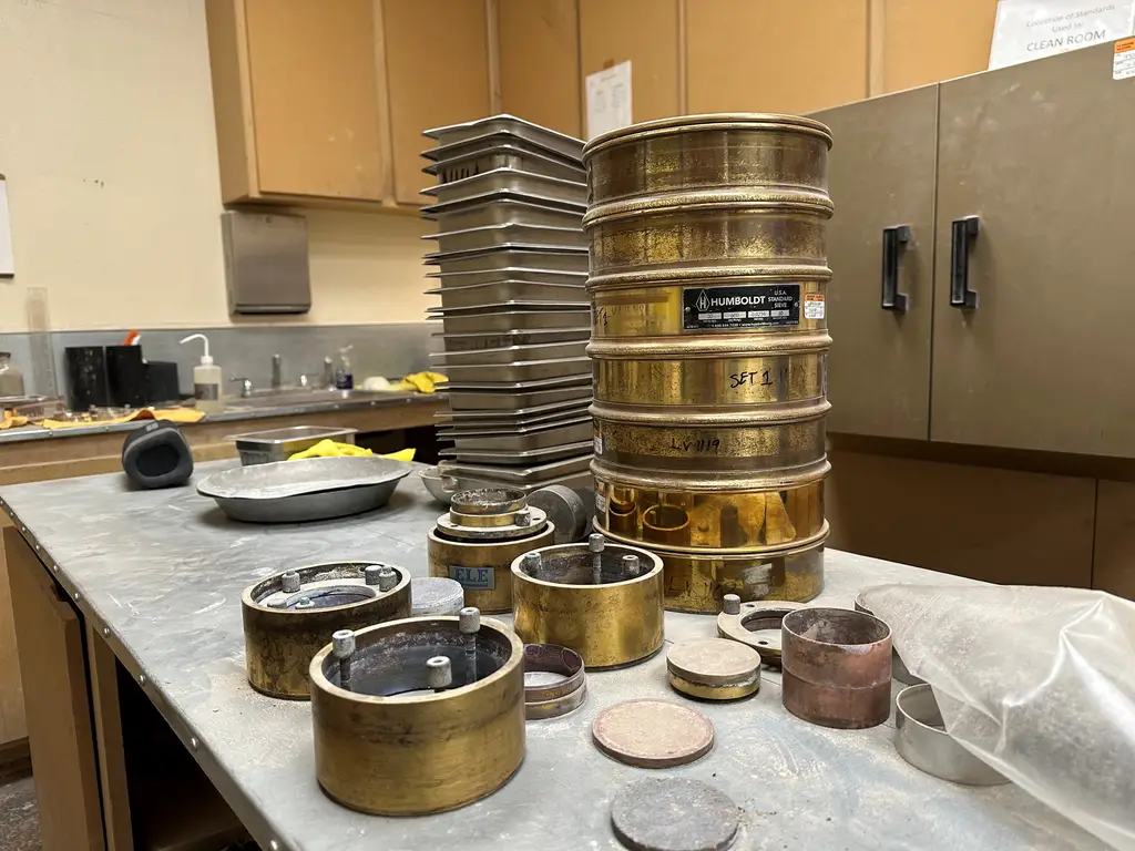 GeoTek laboratory technician testing soils and construction materials